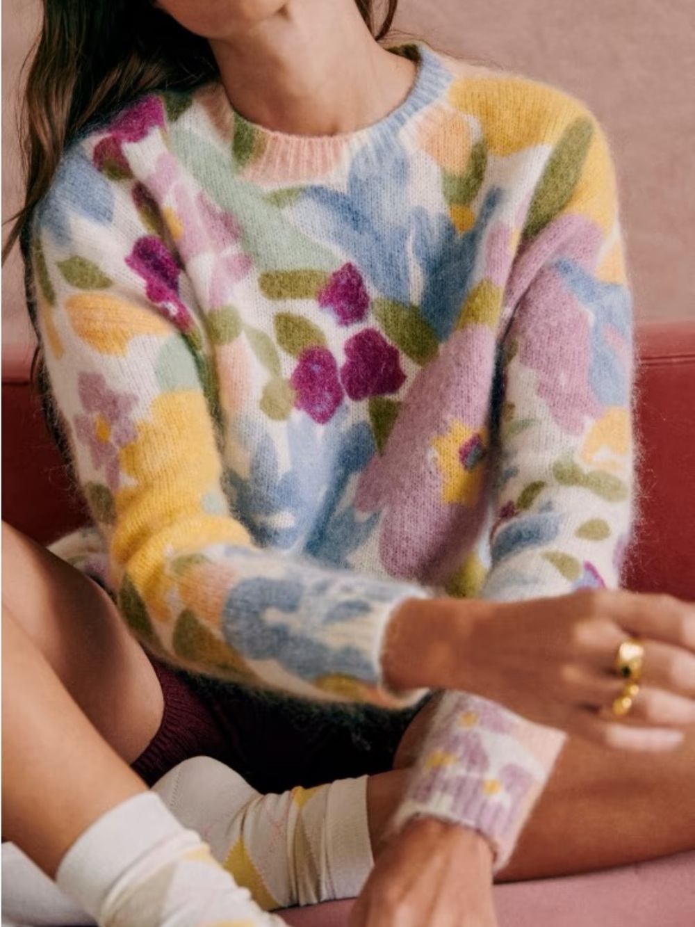 Sezane LARISSA JUMPER multicolor size medium NWOT